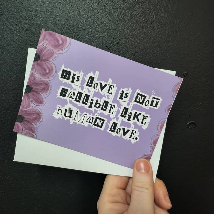 Tarjeta de felicitación His Love Is Not Like Human Love para venta al por mayor de Let Love Be My Motive Studio