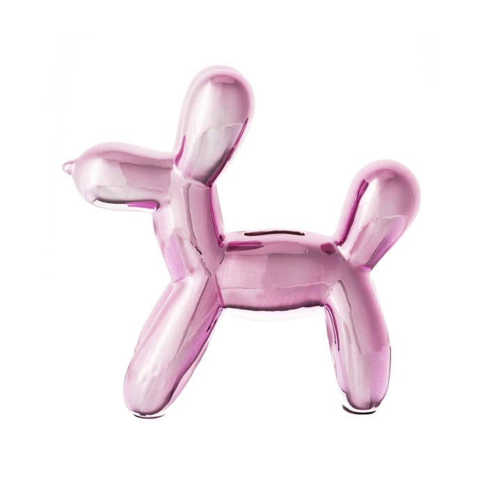 Creative Gifts International Inc. - Wholesale Money/Piggy Bank - Balloon Dog Bank Pink