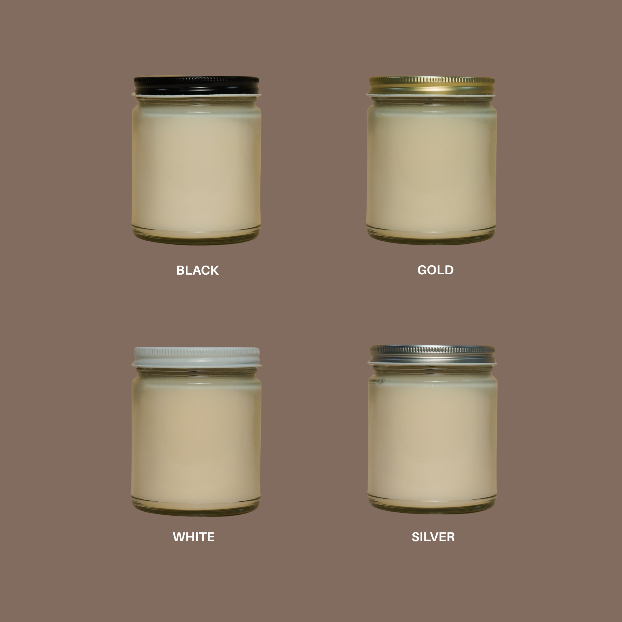 gold + ivy - Wholesale Jar/Filled Candle - Custom Branded Soy Candles - 7.5 oz - Clear2