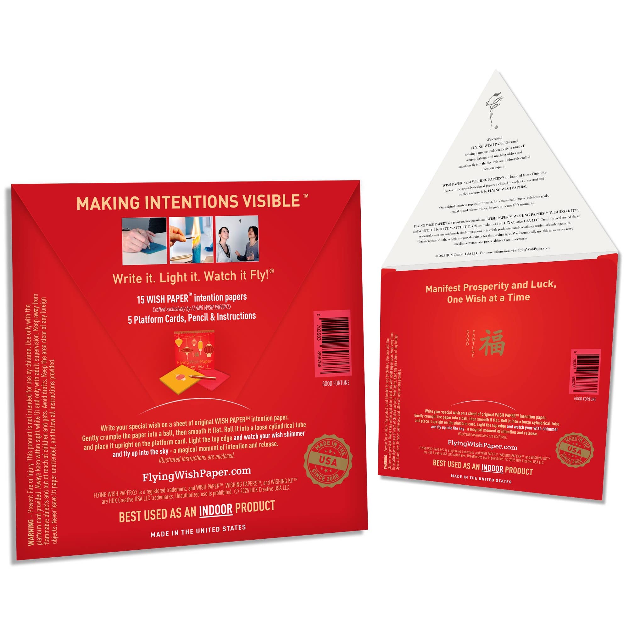 FLYING WISH PAPER ® - Wholesale Good Luck Card - GOOD FORTUNE, WISHING KIT™ Wish Ritual Metaphysical Supplies2