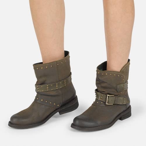 Botas de moto de cuero para mujer Gredo D905 Saturnia para venta al por mayor de Felmini