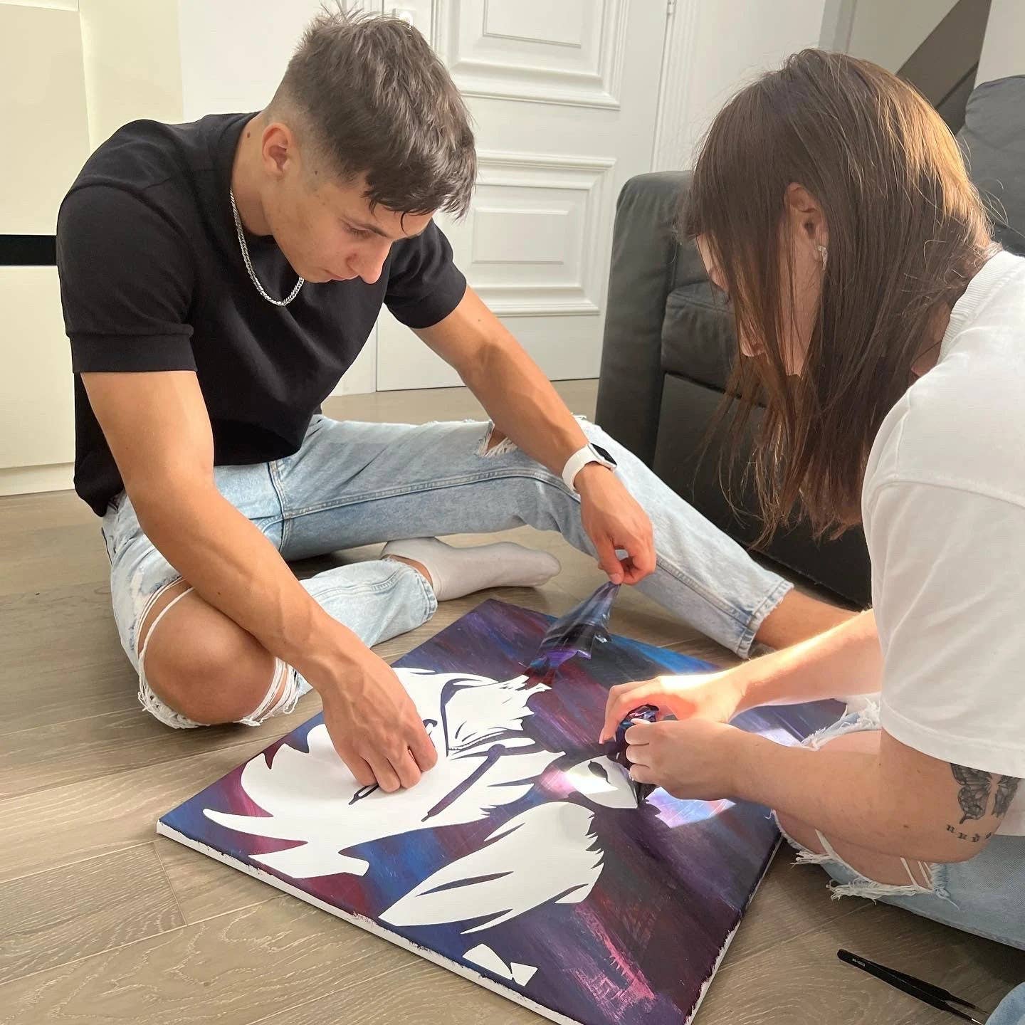 Artisan Digital - Vendita all'ingrosso Kit per lavoretti fai da te - Kit di verniciatura Ritratto personalizzato su tela6