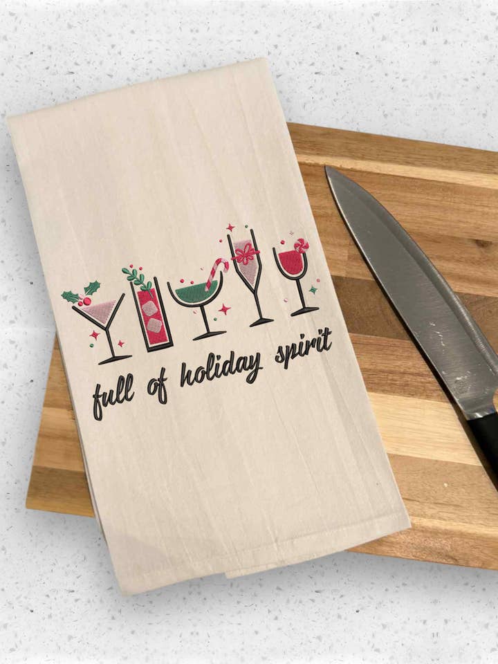 Pano de Cozinha Espírito Festivo por atacado de Very Cherry