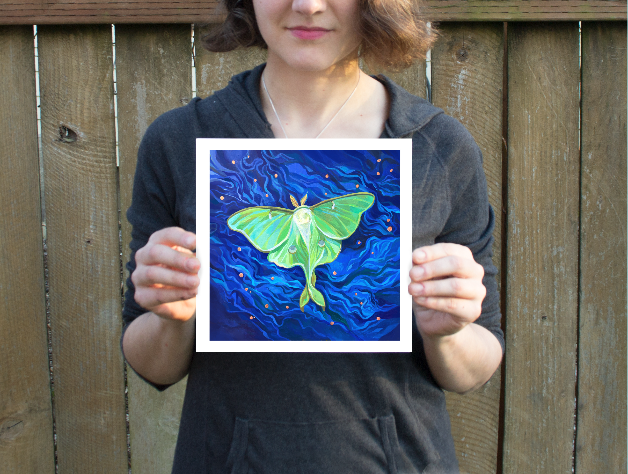 Marigold Art Studios - Wholesale Art Print - Luna Moth Art Print 3