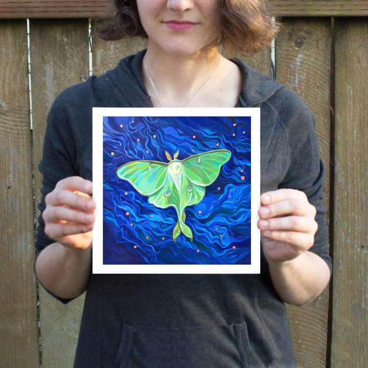 Marigold Art Studios - Wholesale Art Print - Luna Moth Art Print 3
