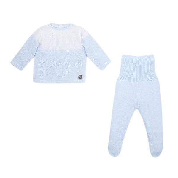 light blue white Alfa Baby Set Celeste 100% Cotton for wholesale on Faire2