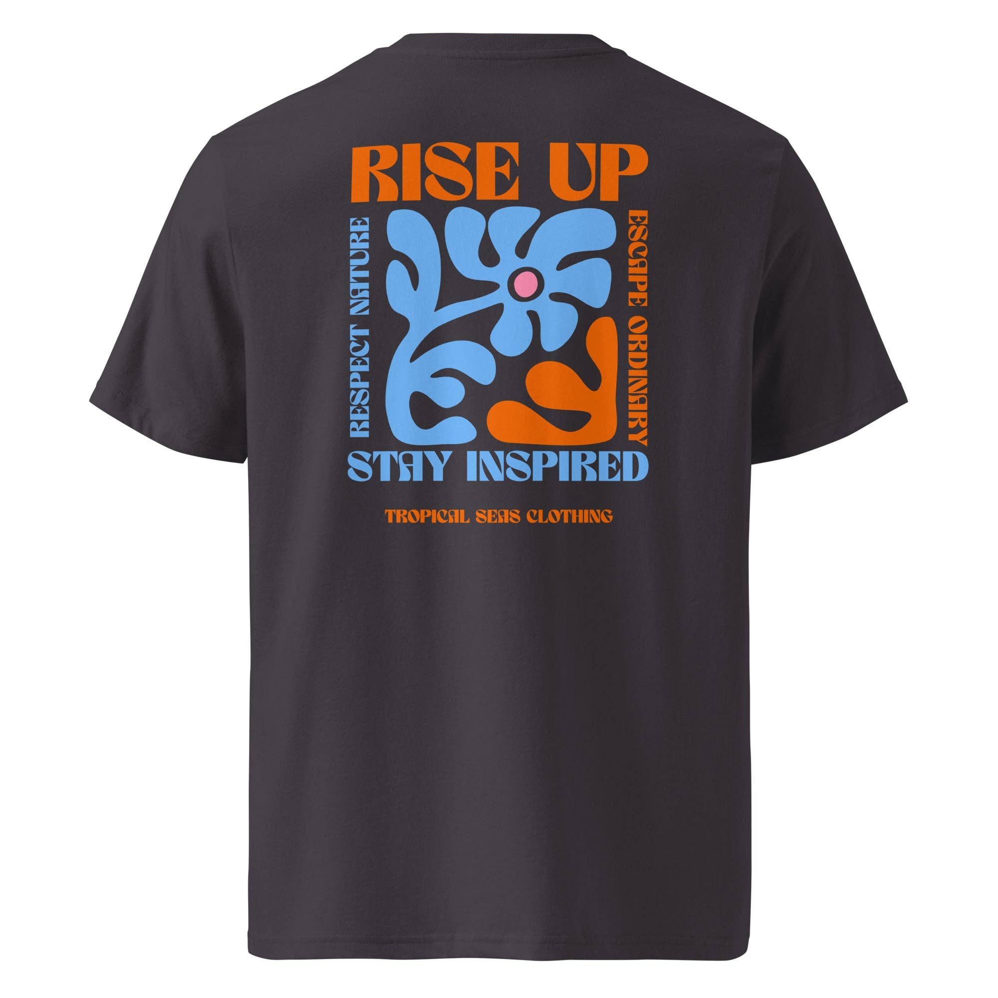 Tropical Seas Clothing - Vente T-shirt sérigraphié – unisexe - Rise Up - T-shirt Bio Tropical Bloom7