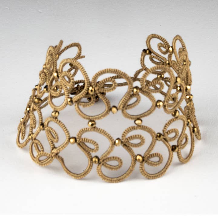 Silk Wool and Bijoux - Wholesale Woven/Braided Bracelet - "Wide" Hand-Tatted Silk Bracelet5