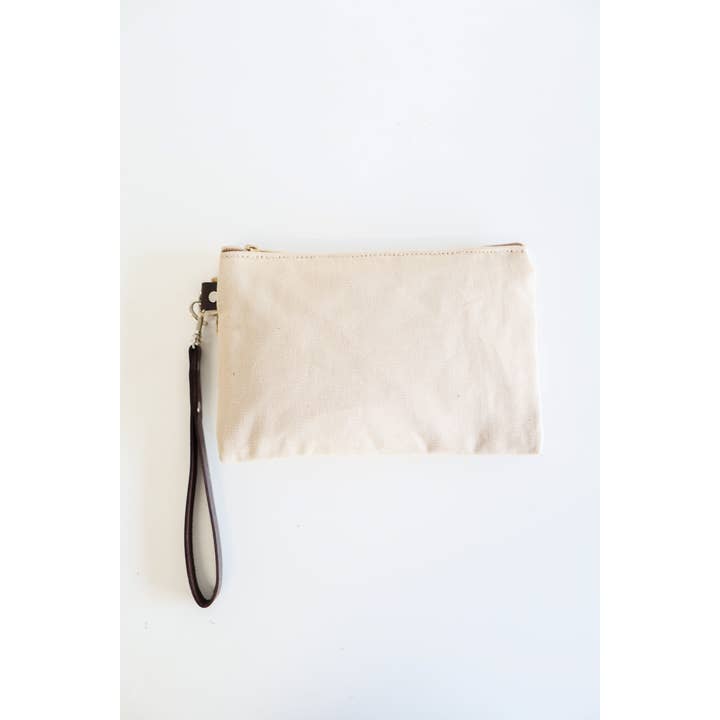 Kilele Gear | Rugged Leather Goods - Wholesale Pouch - Women's - Canvas Clutch Wristlet - Zippered Pouch