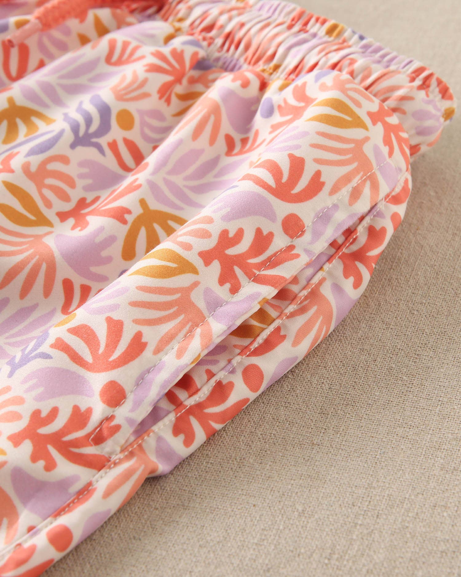 Dadati - Wholesale One Piece Swimsuit - Kids - Boy's swimsuit with floral print and drawstring2