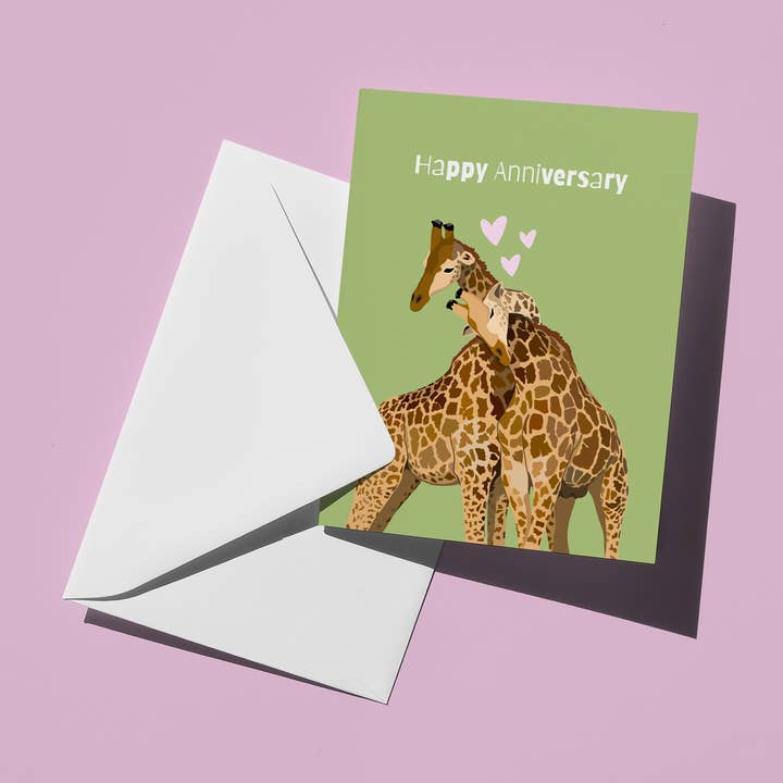 Giraffe Jubiläumskarte für den Großhandel von Hi From Studio