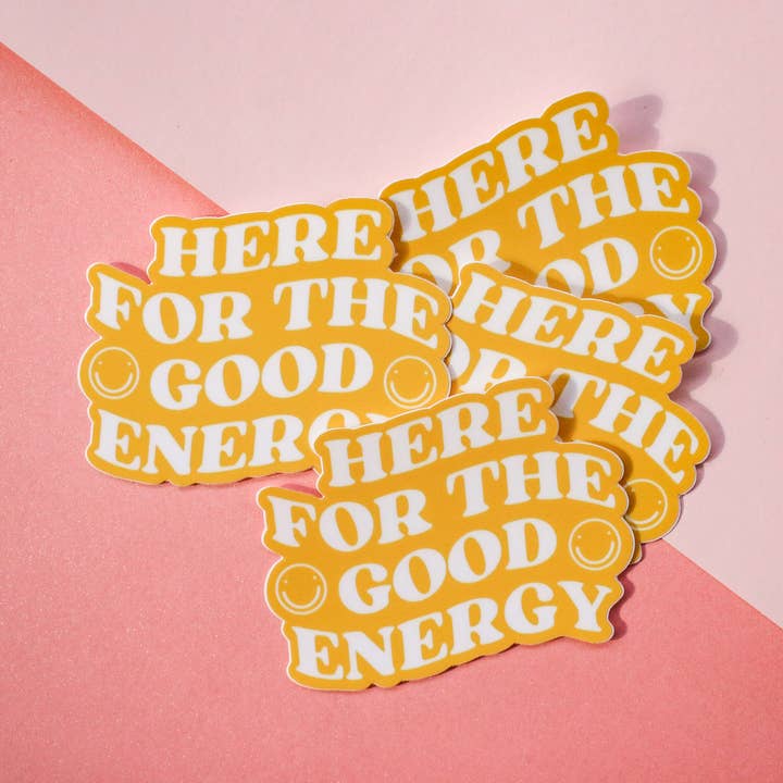 Adesivo Aqui Para a Boa Energia por atacado de Made by April-Lynn