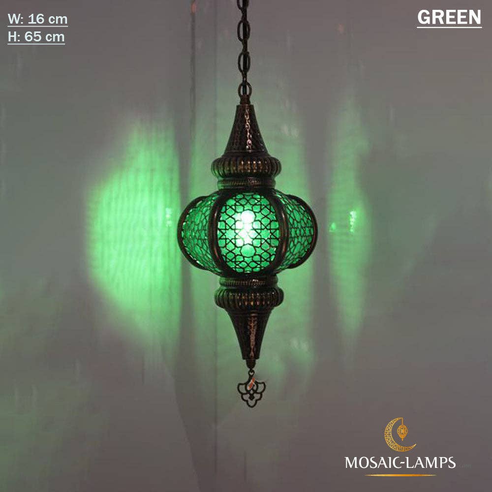 Mosaic Lamps - Wholesale Chandelier/Hanging Light - Syrian Single Pendant Lamp, Perforated Metal, Moroccan Style2