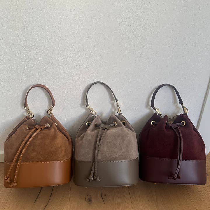 Zhade – Bolsa de ombro – Mulher por atacado – BALDE CLÁSSICO - CAMURÇA6