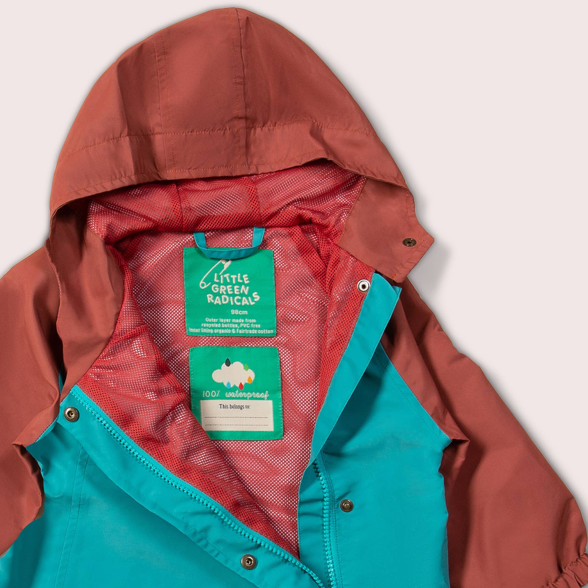 Teal Recycled Waterproof Anorak for wholesale on Faire10