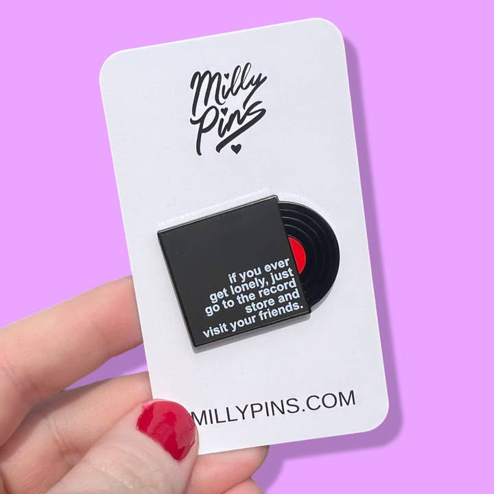 “Almost Famous” Inspired Vinyl Record Enamel Pin - Music and other Purchase Wholesale world famous original. Free Returns & Net 60 Terms on Faire trending on Faire.