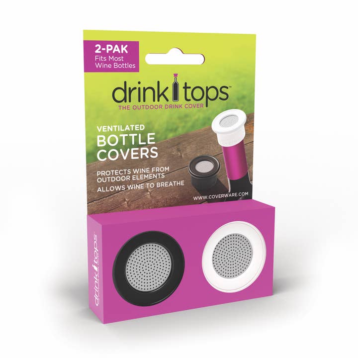 Drink Tops™ VENTILATED Bottle Covers - 2 PK for wholesale by Drink Tops™