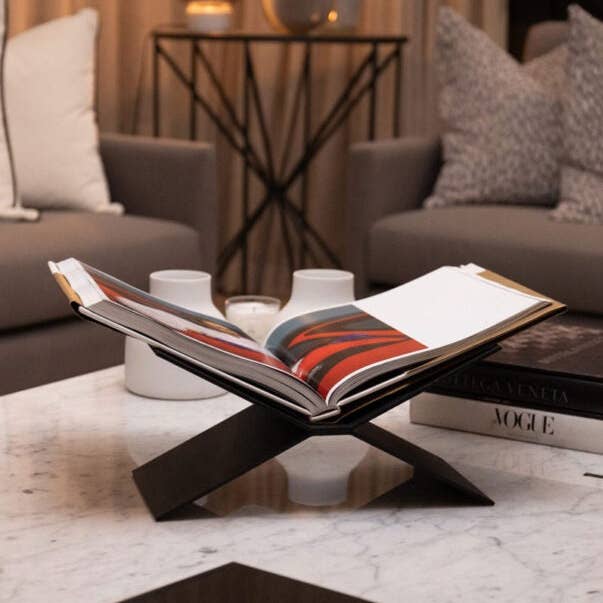 The African Home Goods - Vente Porte-livres - Support en métal pour exposer des livres, porte-documents portable de bureau, livre de cuisine, livre de musique, support de lecture3