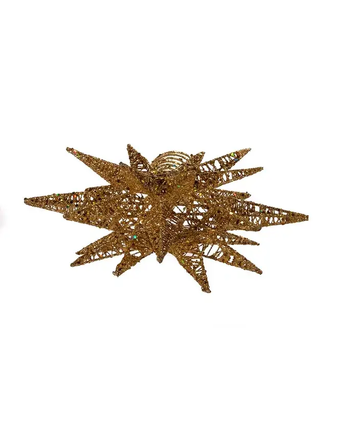Kurt S. Adler, Inc. - Wholesale Tree Topper - 16.5"GOLD GLITTER MULT ANGLE STAR TREE TOPPER2