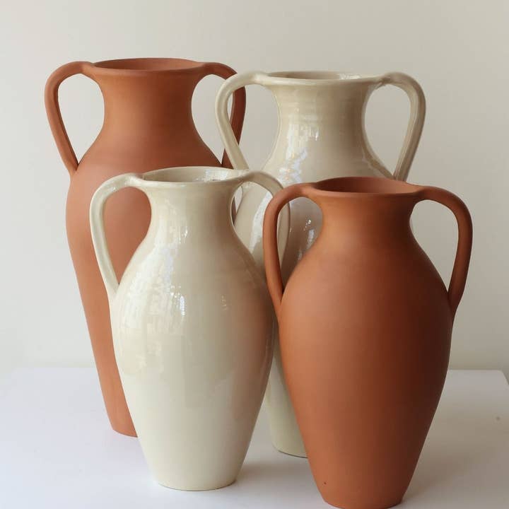 Cerámica Roca Caus - Vendita all'ingrosso Vasi - Anfora classica in ceramica multipurpose con due manici16