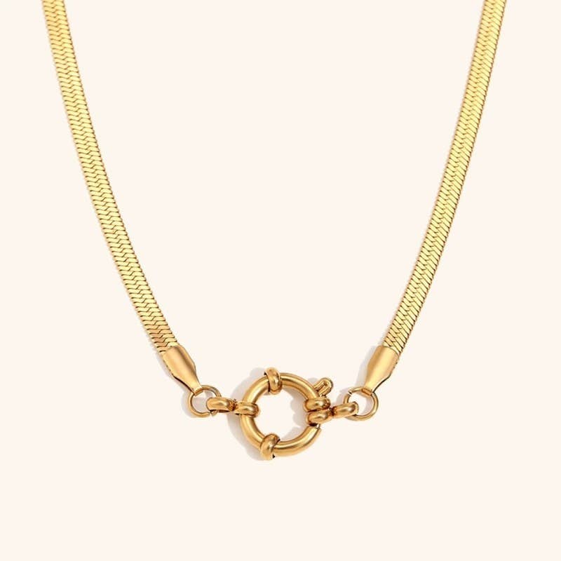 JOSSLYN by wall to wall - Vente Collier maille et chaîne - COLLIERS EN CHAÎNE EN ACIER INOXYDABLE 18K SANS TERNISSURE | 40NK94689