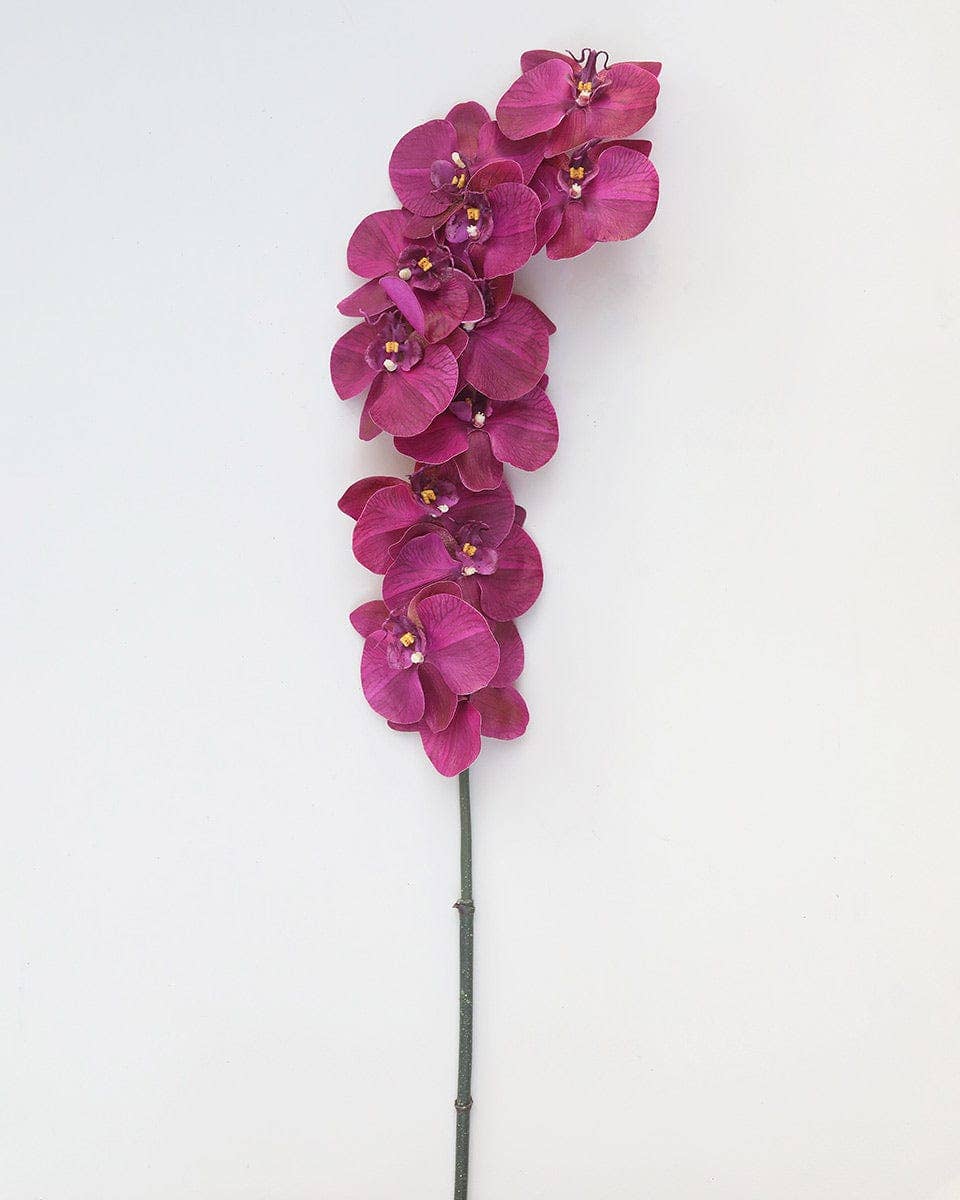 Prestige Botanicals - Wholesale Artificial Flowers - Deep Magenta Phalaenopsis Orchid 34"2