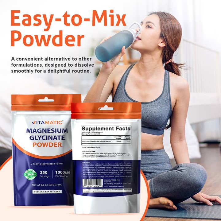 Vitamatic - Wholesale Oral Supplement/Vitamin - Vitamatic Magnesium (from Glycinate & Oxide) - 250 Grams2