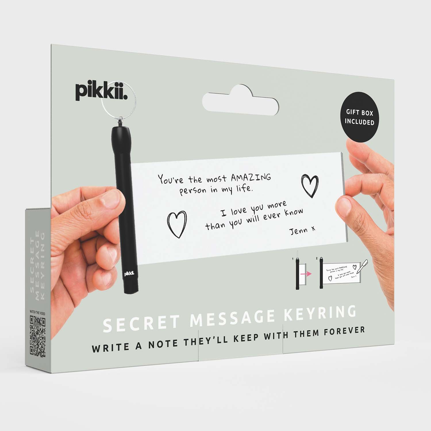 Pikkii – wholesale Keychain – Unisex – Secret Message Scroll Keyring | Personalized Gift0