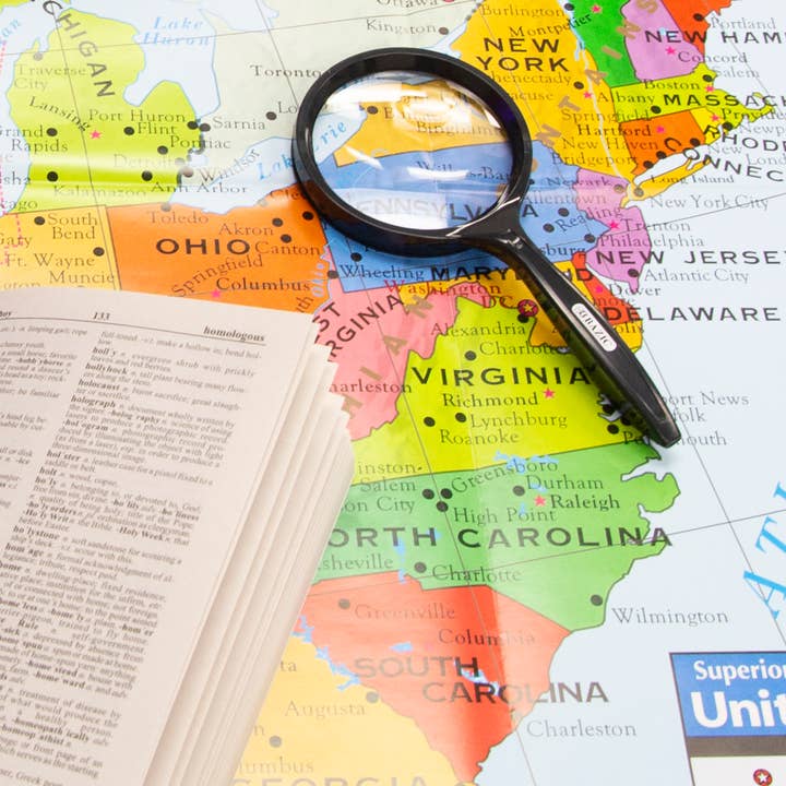 BAZIC Products - Wholesale Magnifying Glass - 3" Round 2x Handheld Magnifier & 4x Bifocal Inset2