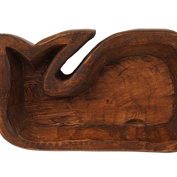 My Amigos Imports - Wholesale Candle Holder - Whale Dough Bowl-10x6-Sea Life-Candle Ready-Whale-Waxed 2