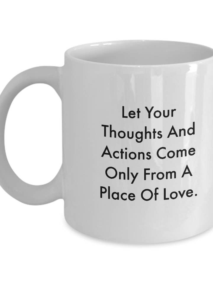 Wisecrack ontwerpt witte koffiemok met bemoedigende woorden, 11oz & 15oz. voor wholesale door Wisecrack Designs