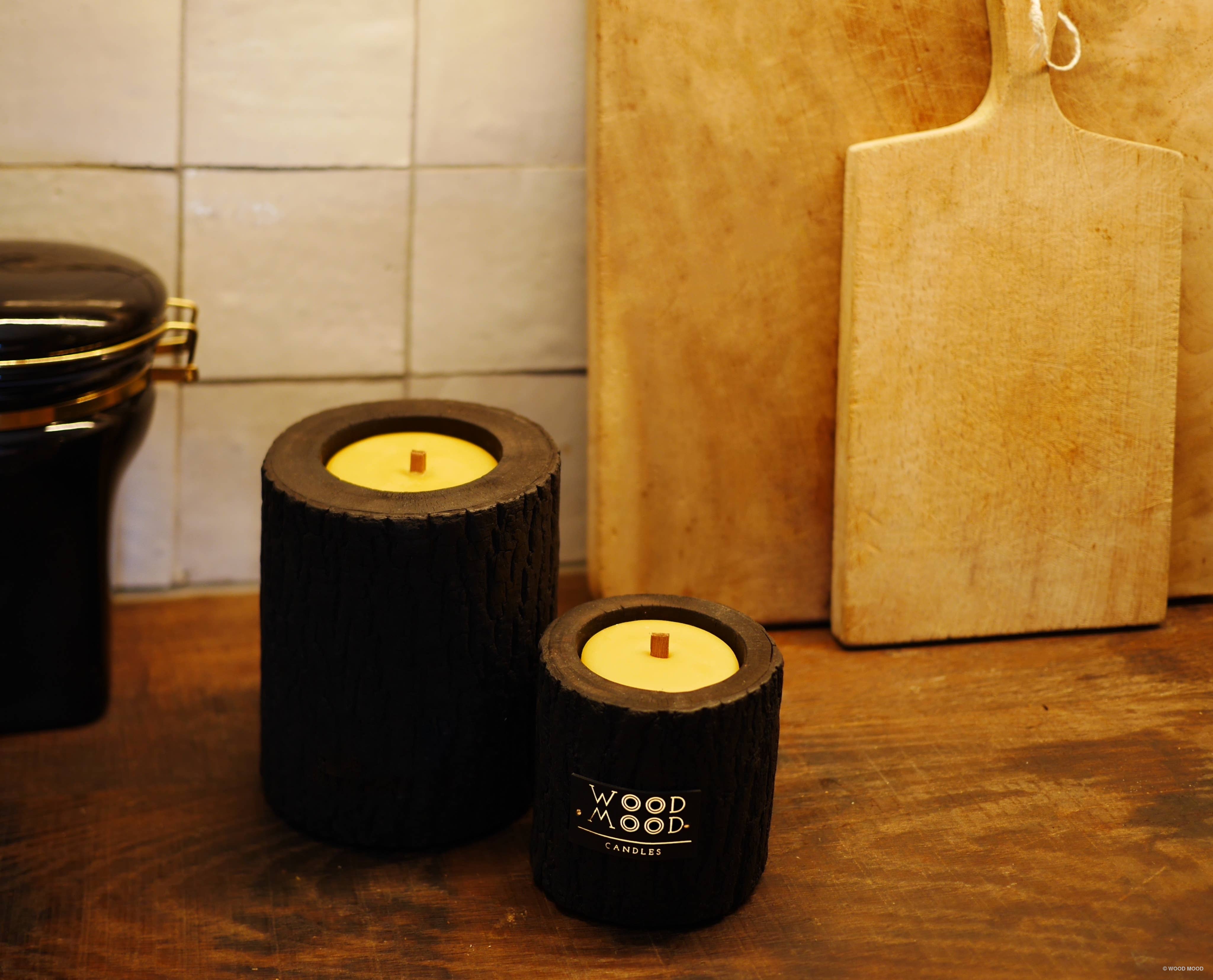 WOOD MOOD - Venta al por mayor Candelabros - Volcano Original | candelabro de madera carbonizada negro cargado22