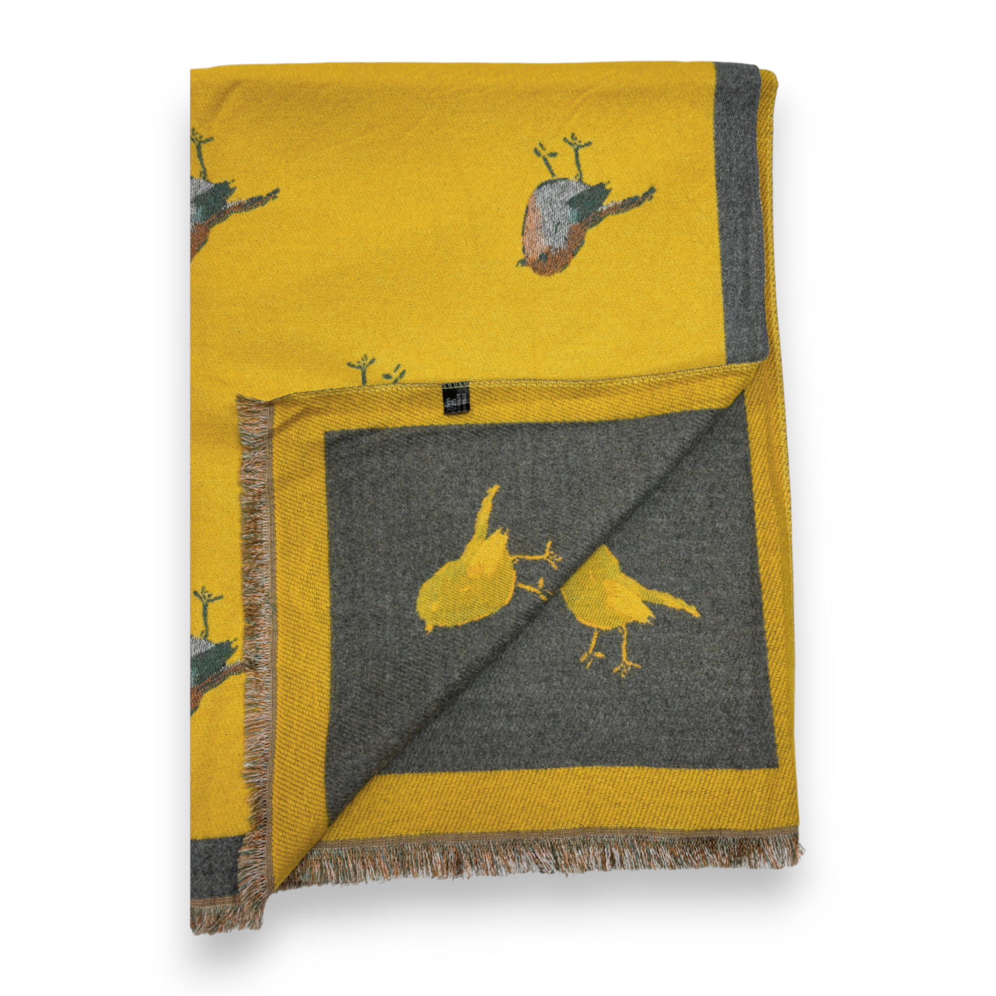 Lili Scarves (US Duty Free) - Venta al por mayor Bufanda - Mujer - Bufanda de invierno reversible de mezcla de cachemira con estampado bordado Robin15