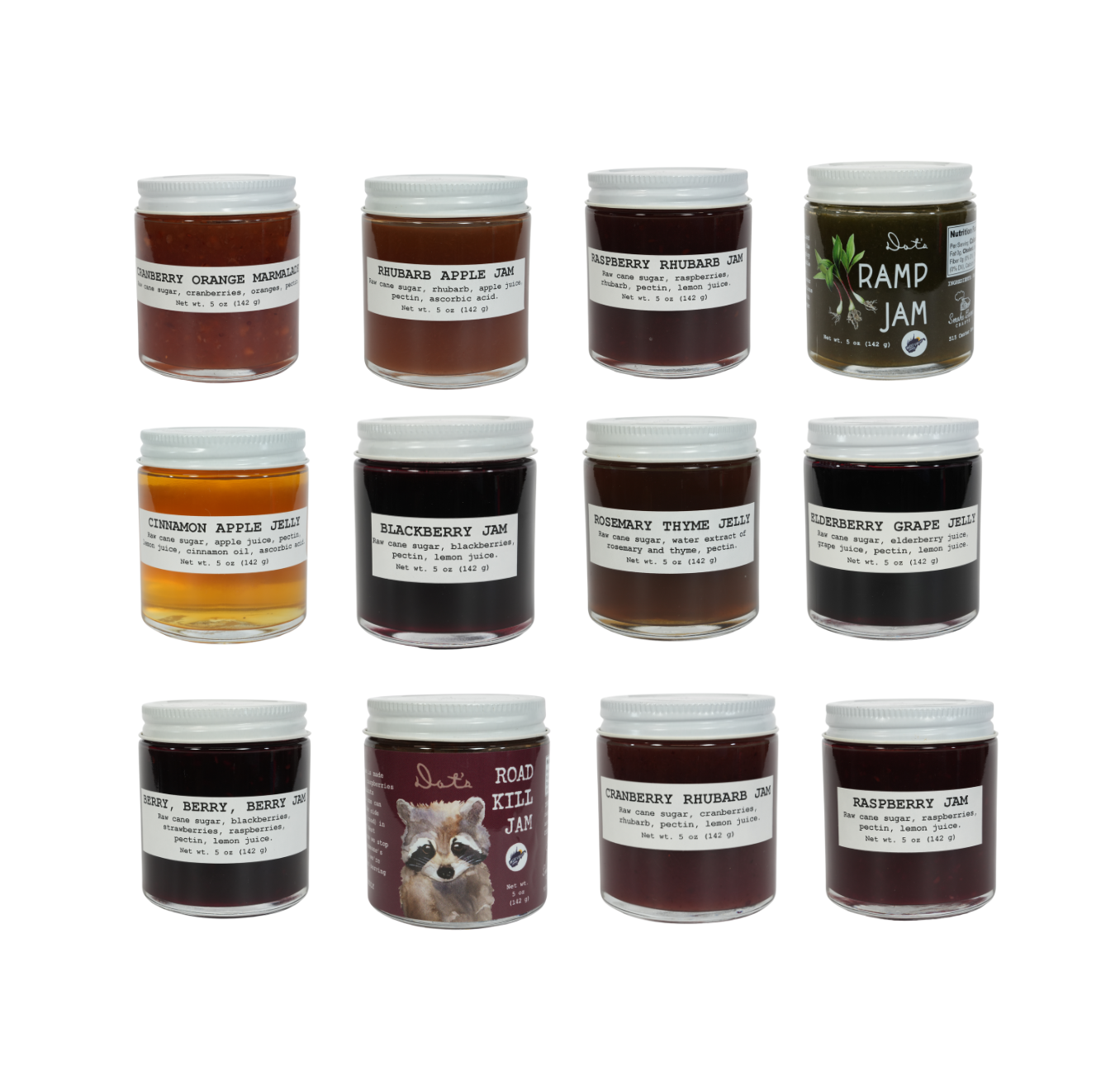Smoke Camp Crafts - Wholesale Jam/Jelly - Jam and Jelly Gift Set - 12-pack, Twelve 5-oz Jars (142 g)5
