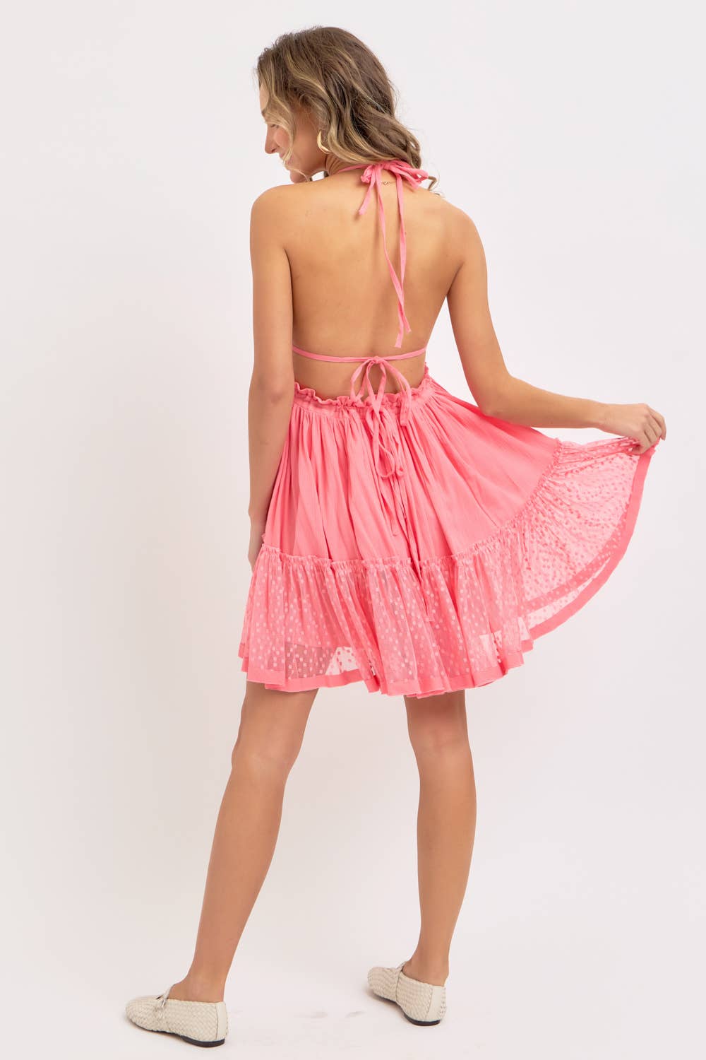 Sweet Lovely by Jen - Vente Robe – femme - Robe courte fluide dos nu à col licou33