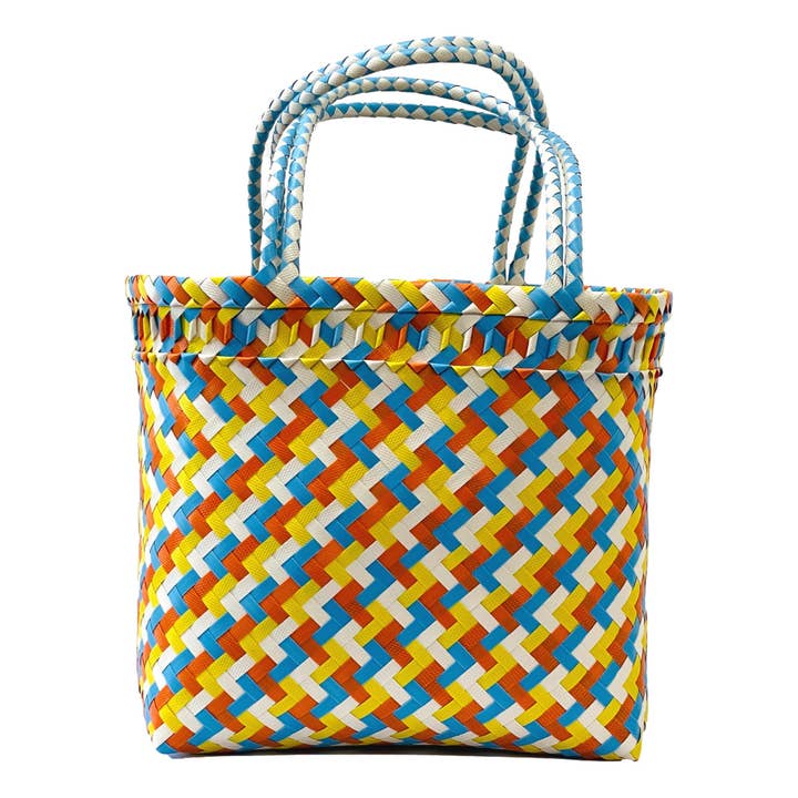 New Large Recycled Plastic Woven Shopping Bag for wholesale by My Funky Bags