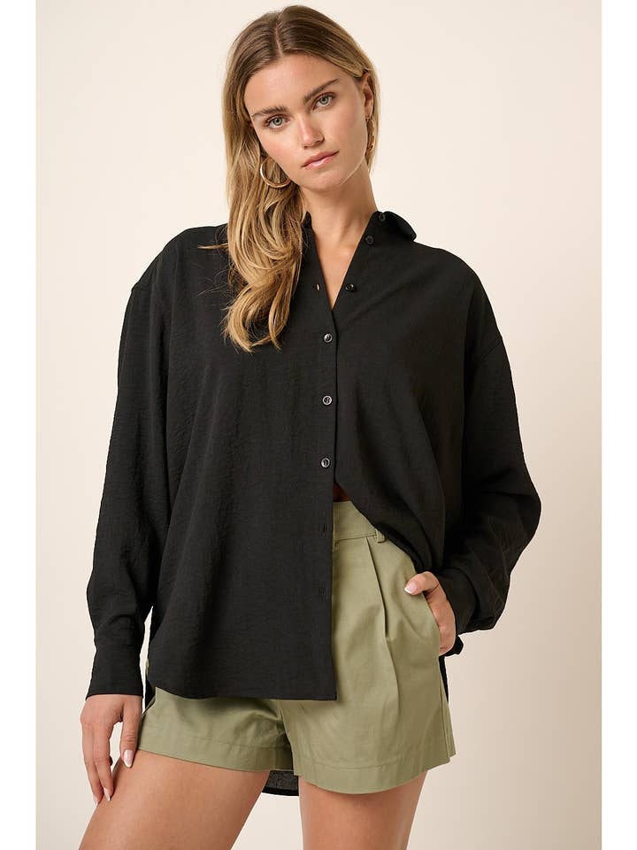 mittoshop - Wholesale Button Down Shirt - Women's - AIRFLOW BUTTON DOWN LONG SLEEVE SHIRT