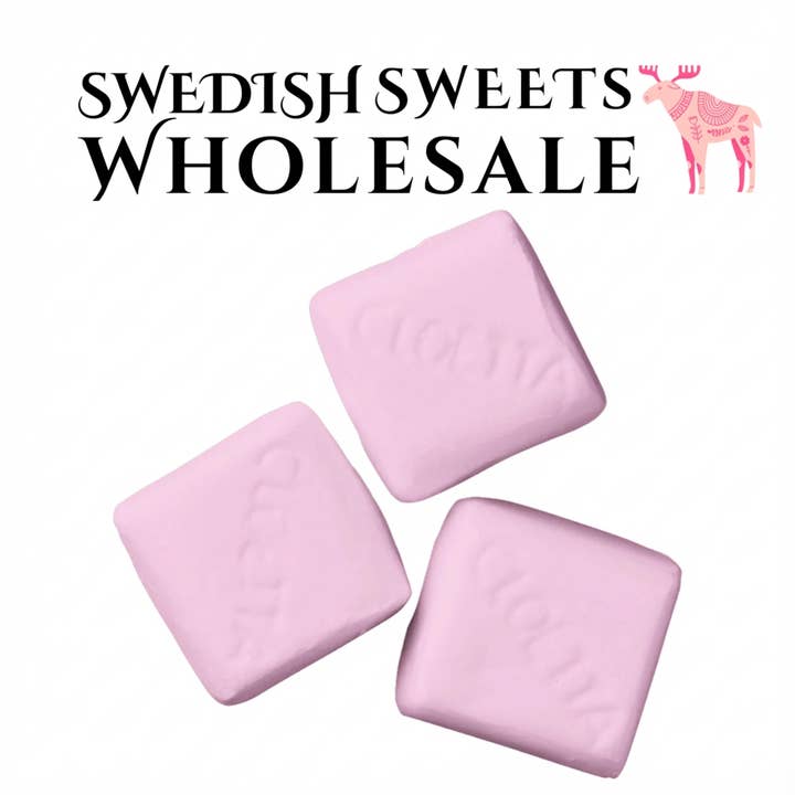 Swedish Sweets Wholesale LLC - Swedish Candy - Vendita all'ingrosso Marshmallow - Caramelle Svedesi-Sockerbitar Fragola 1,81 libbre Sacchetto Richiudibile
