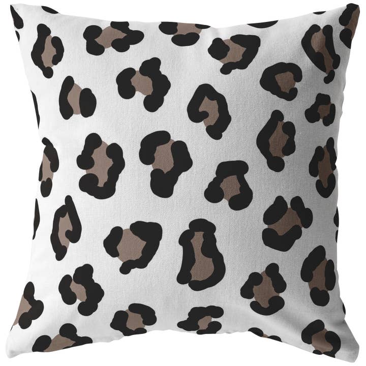 Coussin à pois, décoration d'intérieur à imprimé léopard, oreiller à motifs, coussin décoratif moderne pour la vente par Caliberry Home Goods
