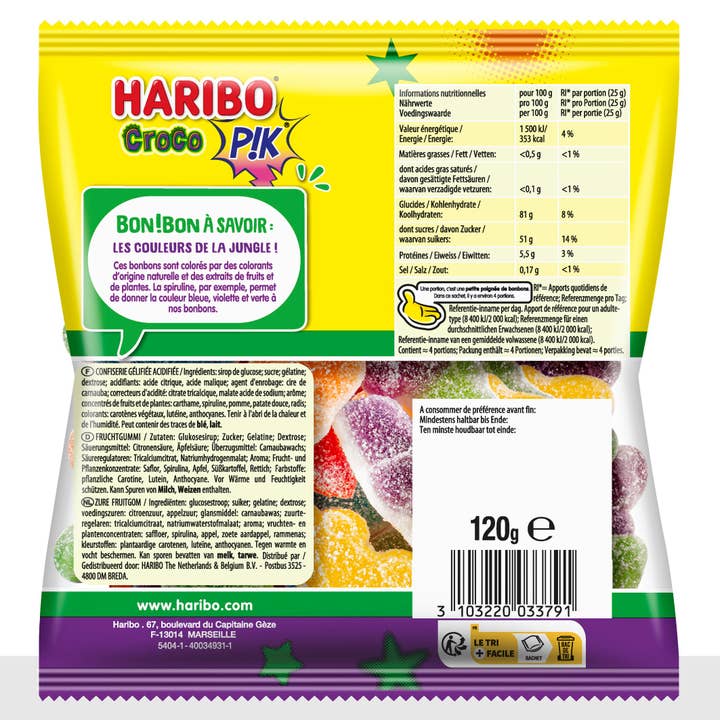 123bonbon – wholesale Gummy – HARIBO Croco Pik - 0.26 lb bag