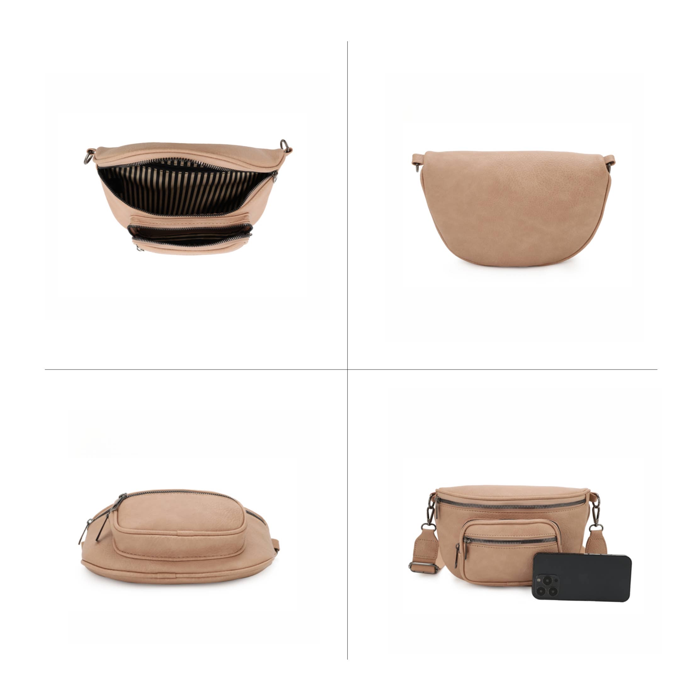 KAYLA+AVA - Vendita all'ingrosso Marsupio - Donna - Marsupio Loretta multi scomparti da cintura, tracolla o a bandoliera3