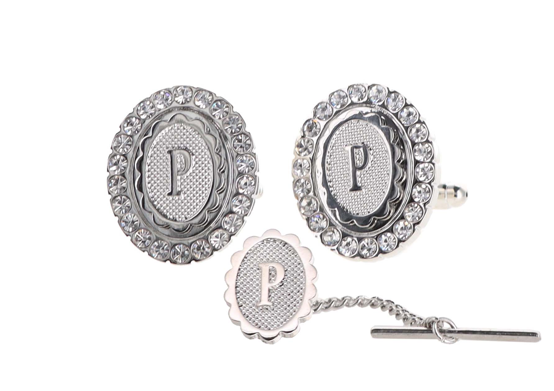 Dubal Brothers - Vendita all'ingrosso Gemelli - Gemelli e fermacravatte Vittorio Vico Bling iniziali: dalla A alla Z di Classy Cufflinks40