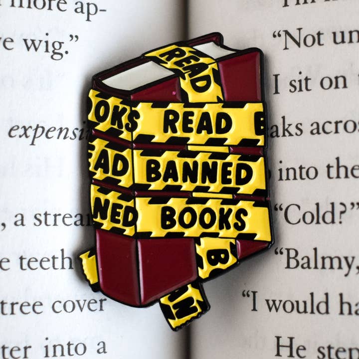 Read Banned Books Pin for wholesale by Kyn You Believe It