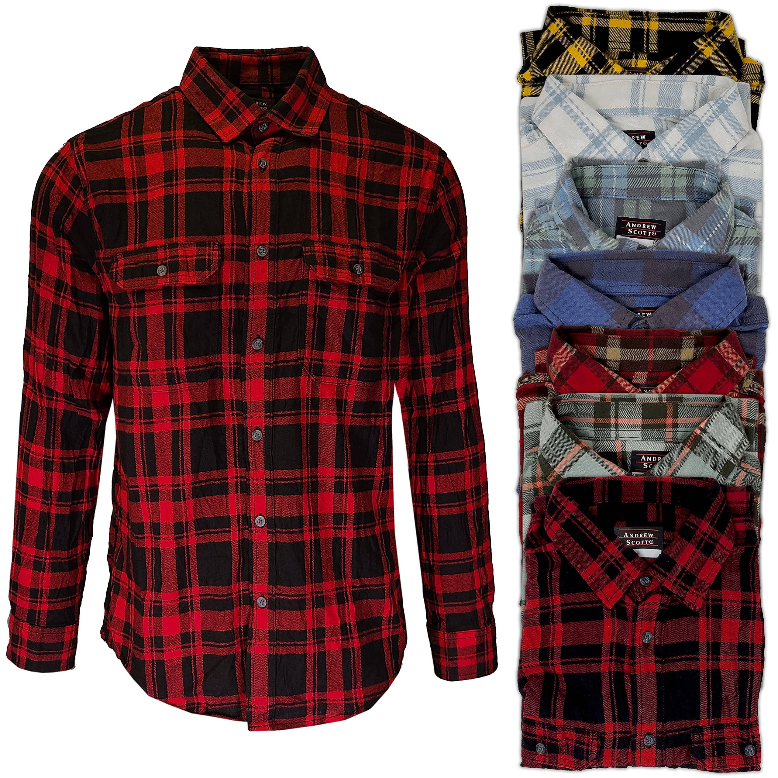 I-Wear Brands - Wholesale Button Down Shirt - Men's - Men's Long Sleeve Button Down Cotton Flannel Shirt27