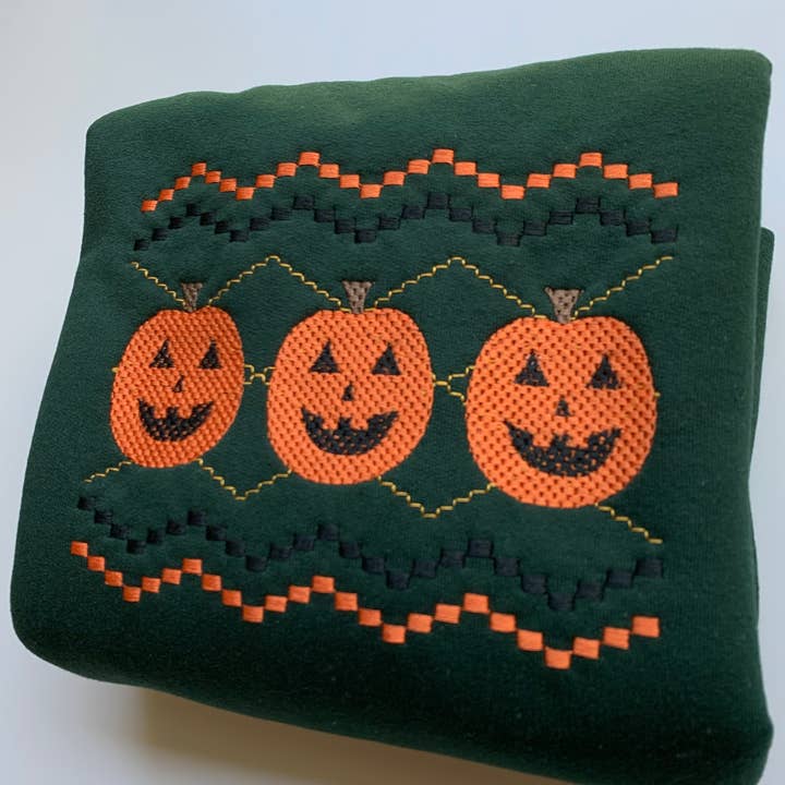 LC by Carina – Großhandel Sweatshirt – Damen – Kürbis bestickte Sweatshirts2