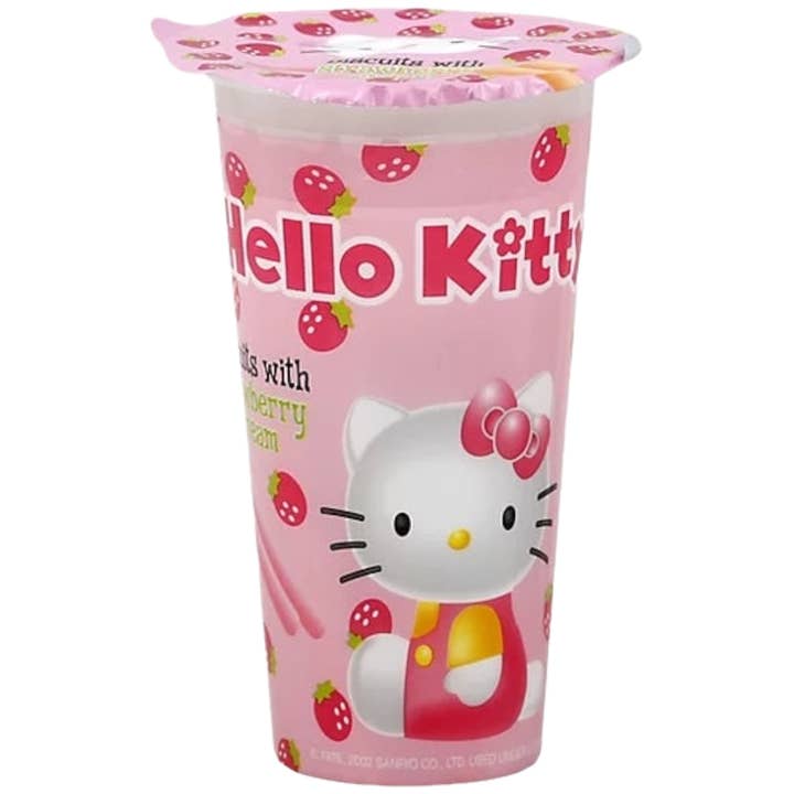 Cow Crack Wholesale - Wholesale Cookie - Hello Kitty Strawberry Cream Dip Sticks
