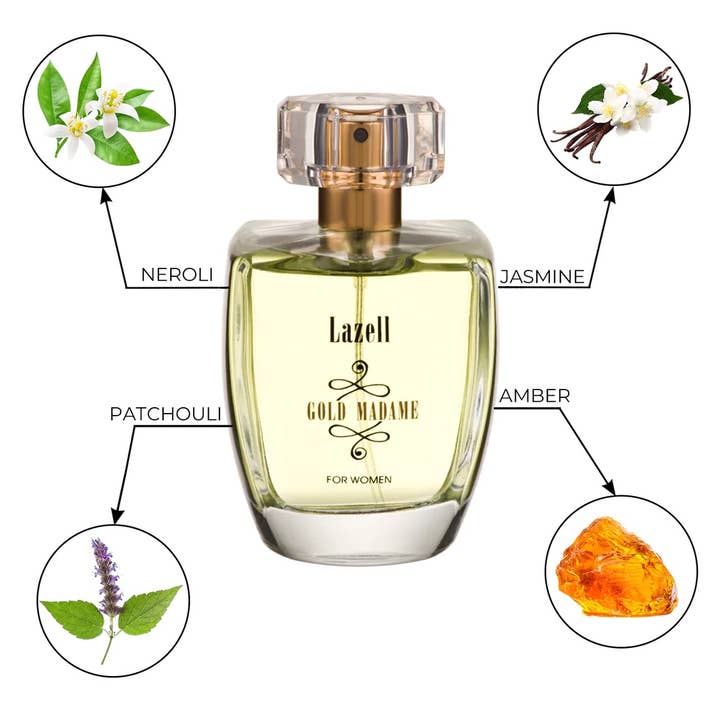 Daspar - Wholesale Perfume/Eau de Toilette - LAZELL GOLD MADAME FOR WOMEN EDP 100 ML 3.4 OZ