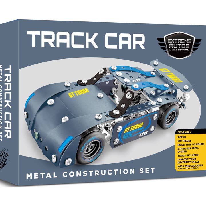 Track Car Metal Construction Set (207 pieces)  for wholesale by Coach House Partners