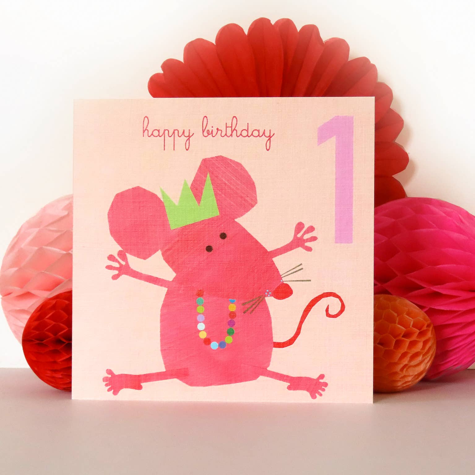 Kali Stileman Publishing - Wholesale Birthday Card - JA06 Mouse 1st Birthday Card2
