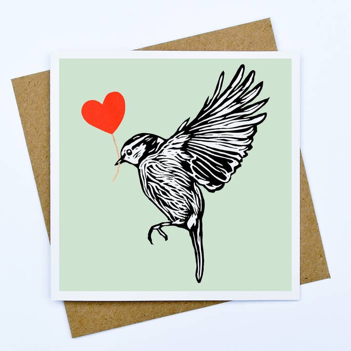 Blue Tit Feathered Friends Card for wholesale by Hands & Hearts